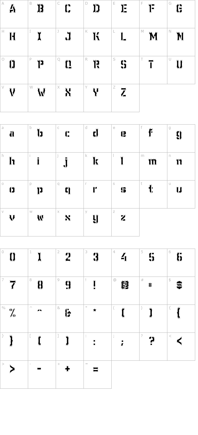 wc-wunderbach-wimpern character map