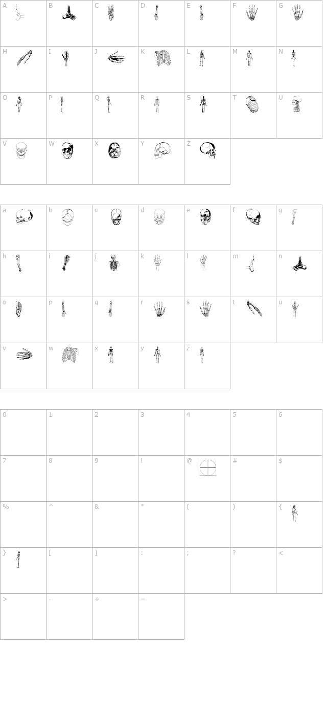 we-inside character map