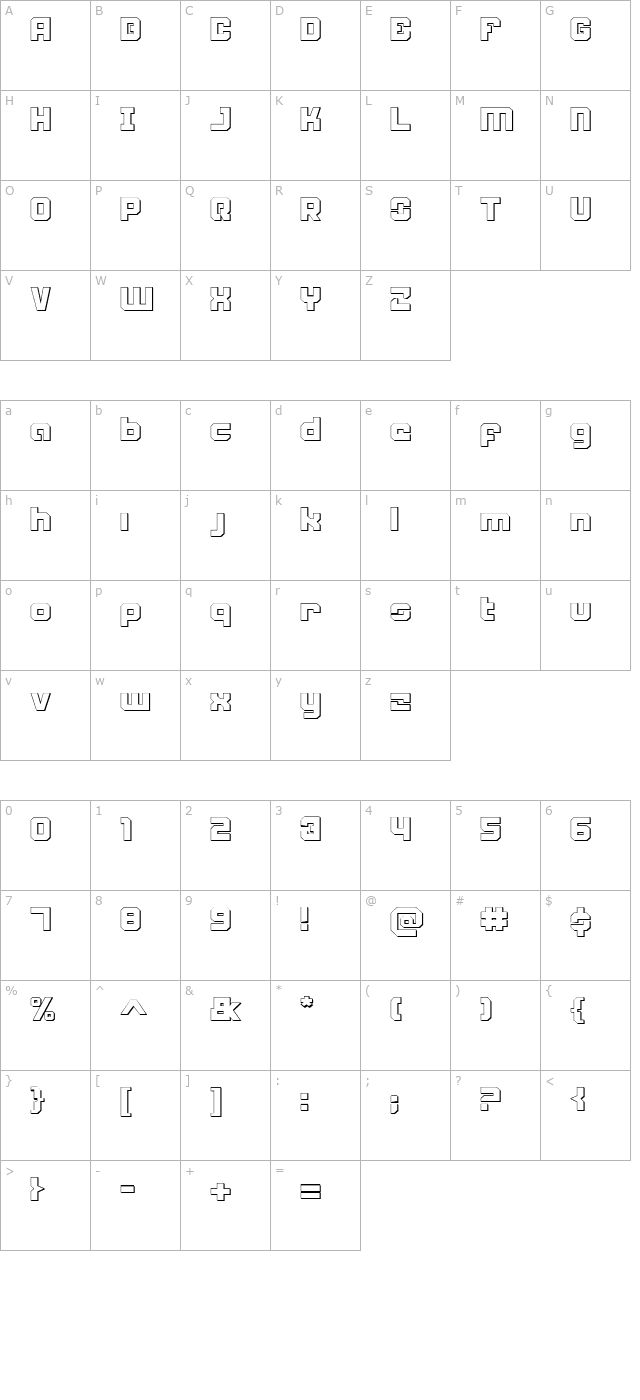 Weaponeer Shadow character map