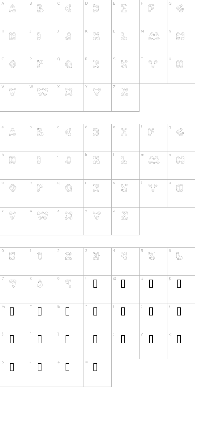 web-press character map