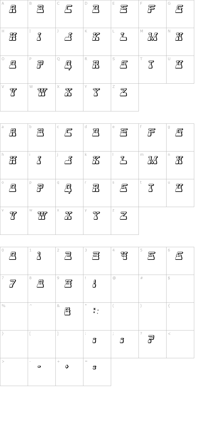 Webster World character map