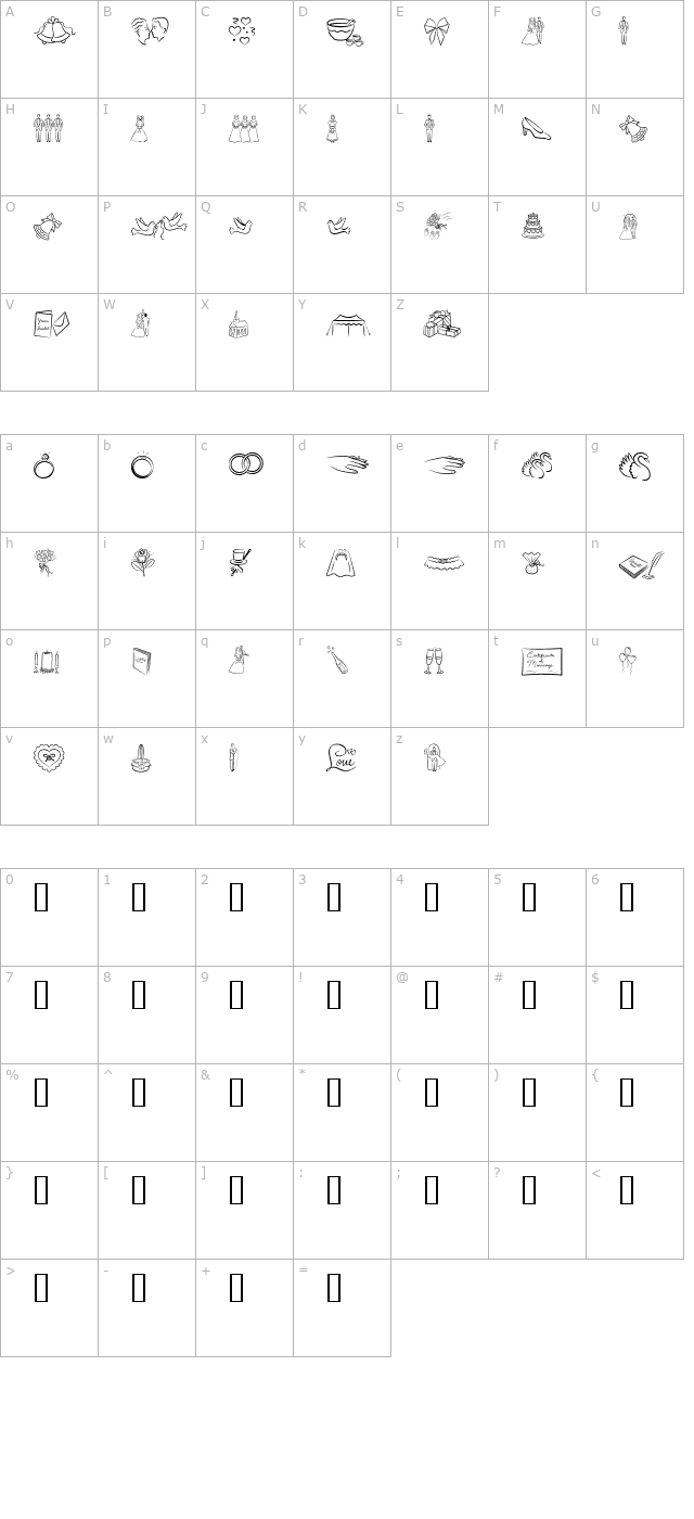 wedding-wishes-bv character map