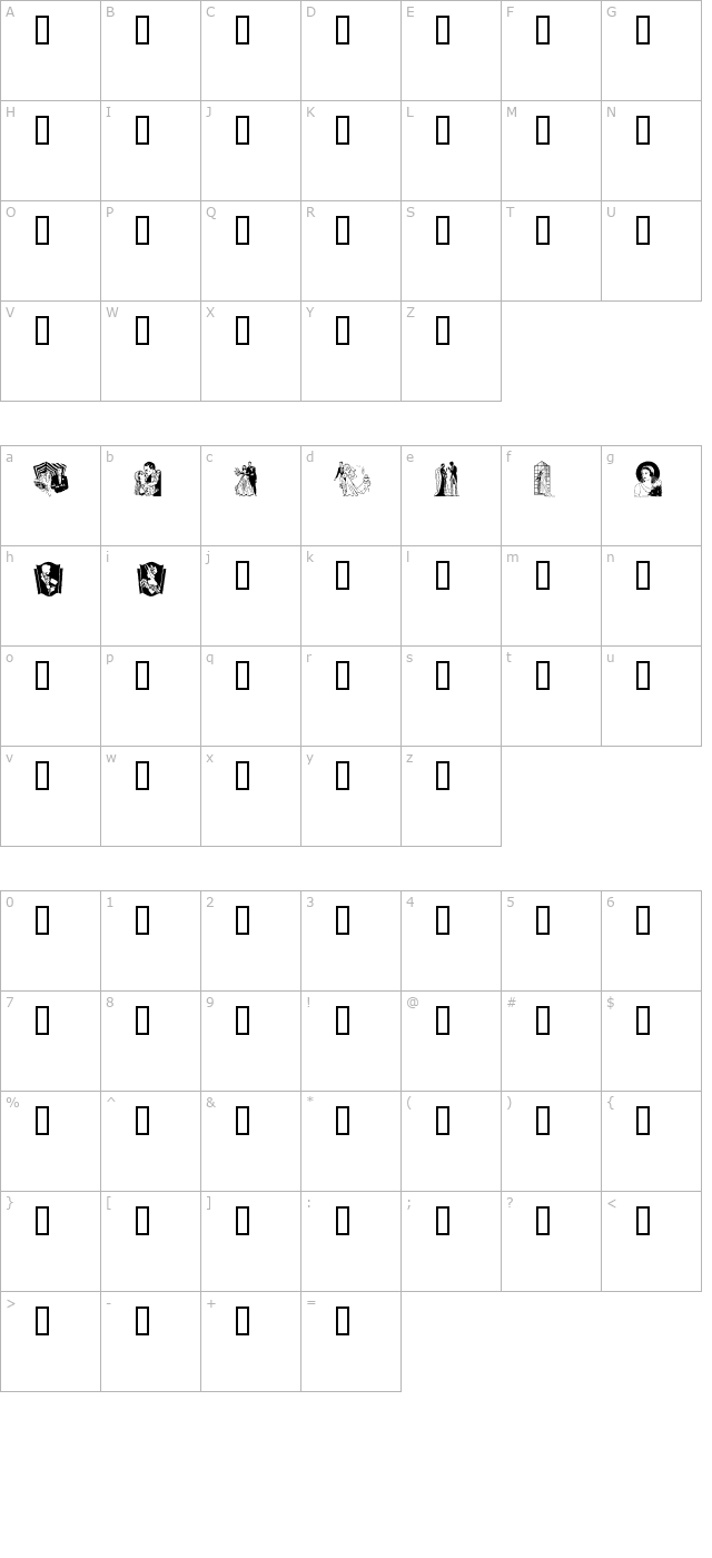 wedding character map