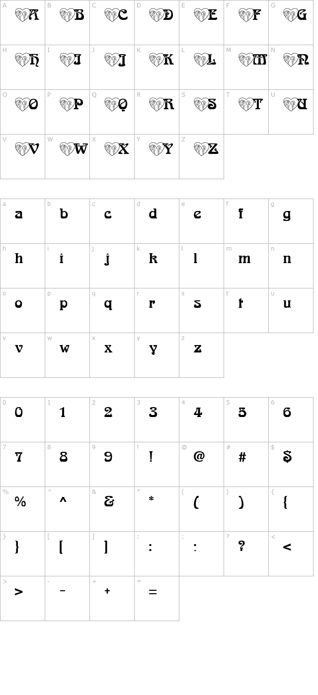 weddingwhite-becker character map