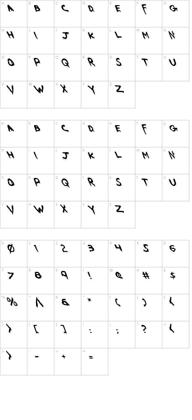 were-beast-leftalic character map