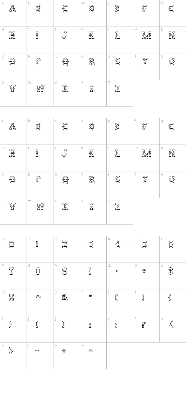 West East StO character map