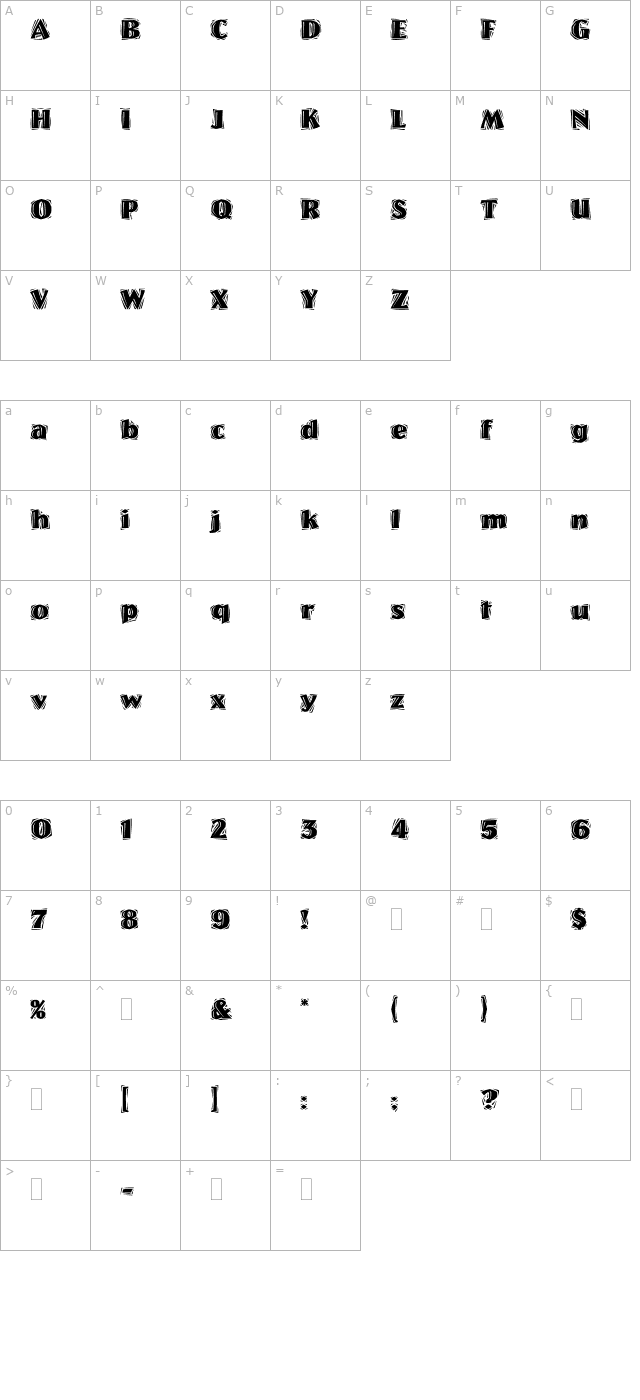 WestwoodPlain character map