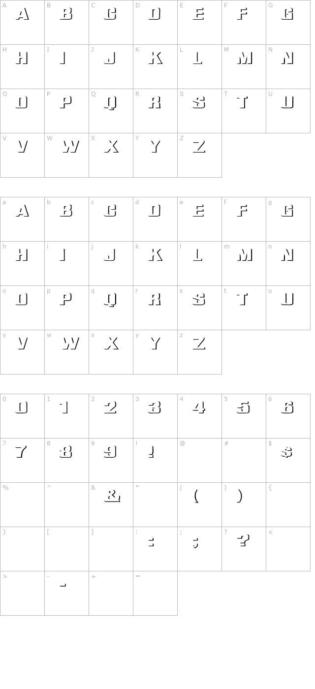 WhatA-Relief Ex character map