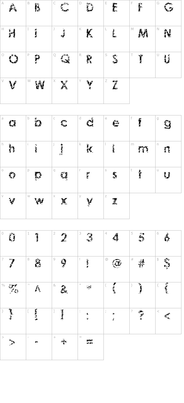 whatsup-witchoo character map