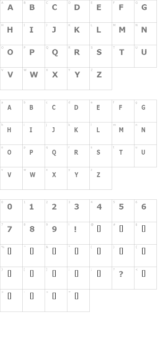 Where is the rest character map