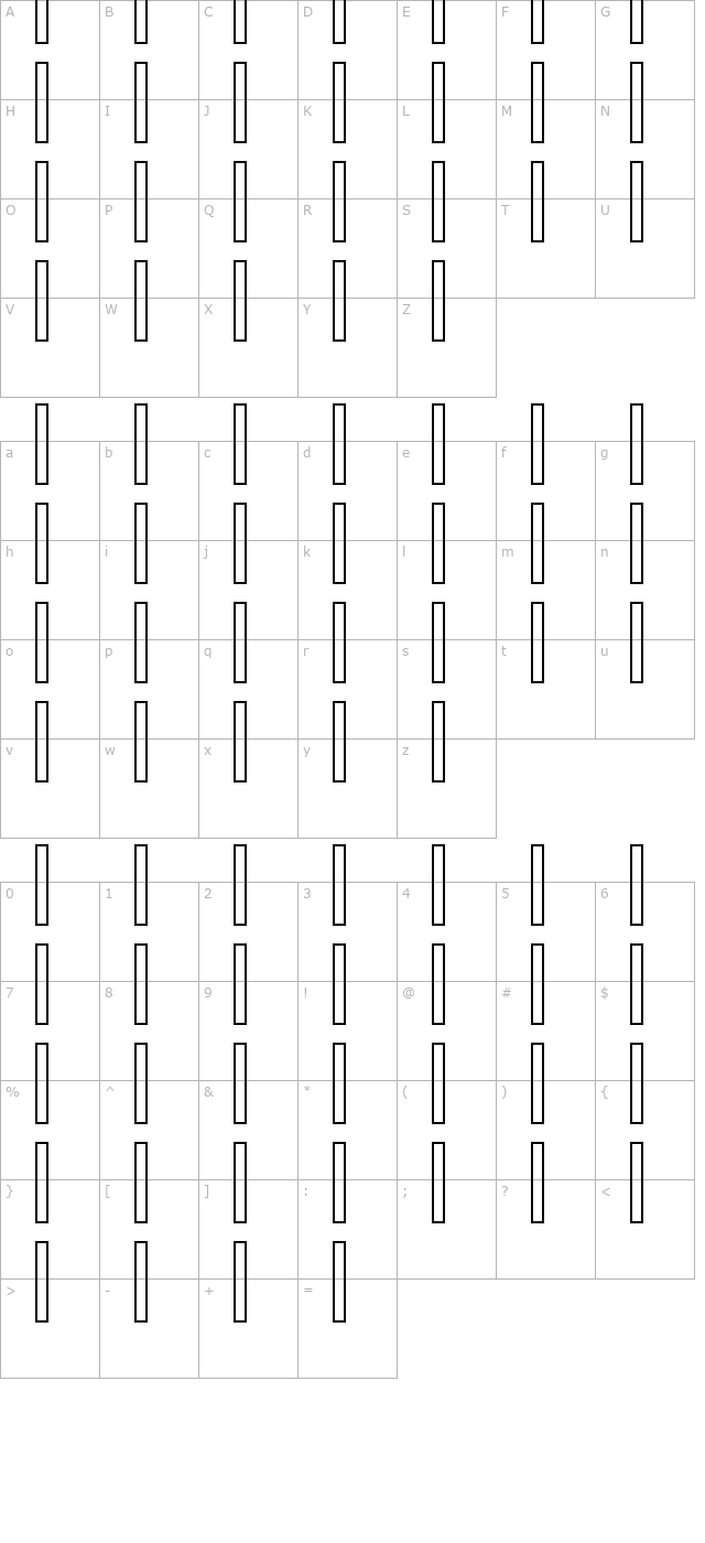 Whistle character map