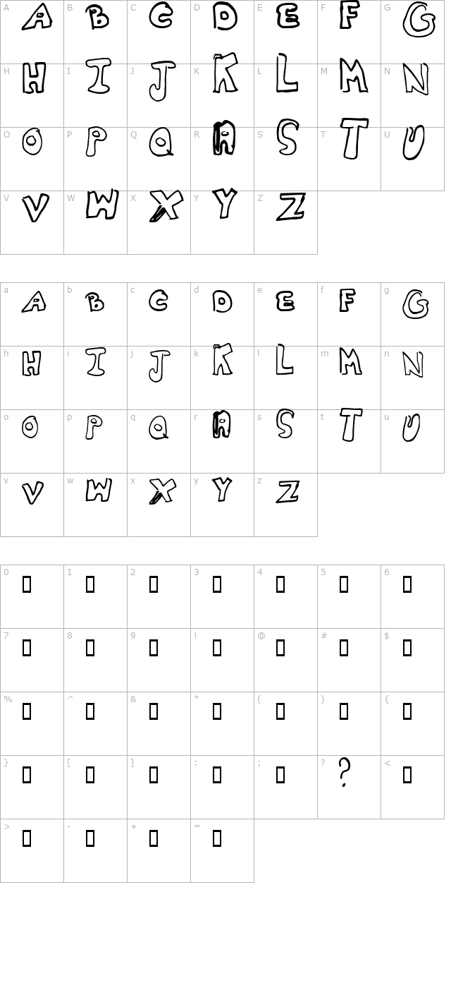 Whitney2 character map