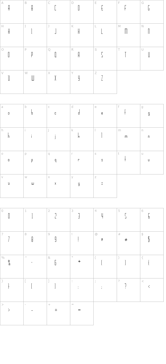 wickerssk character map