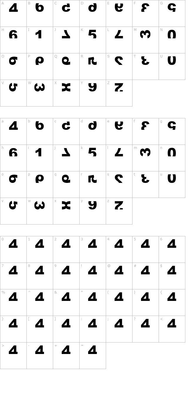 widznumber-text-1 character map