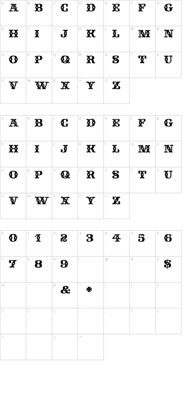 wild-west-wind character map