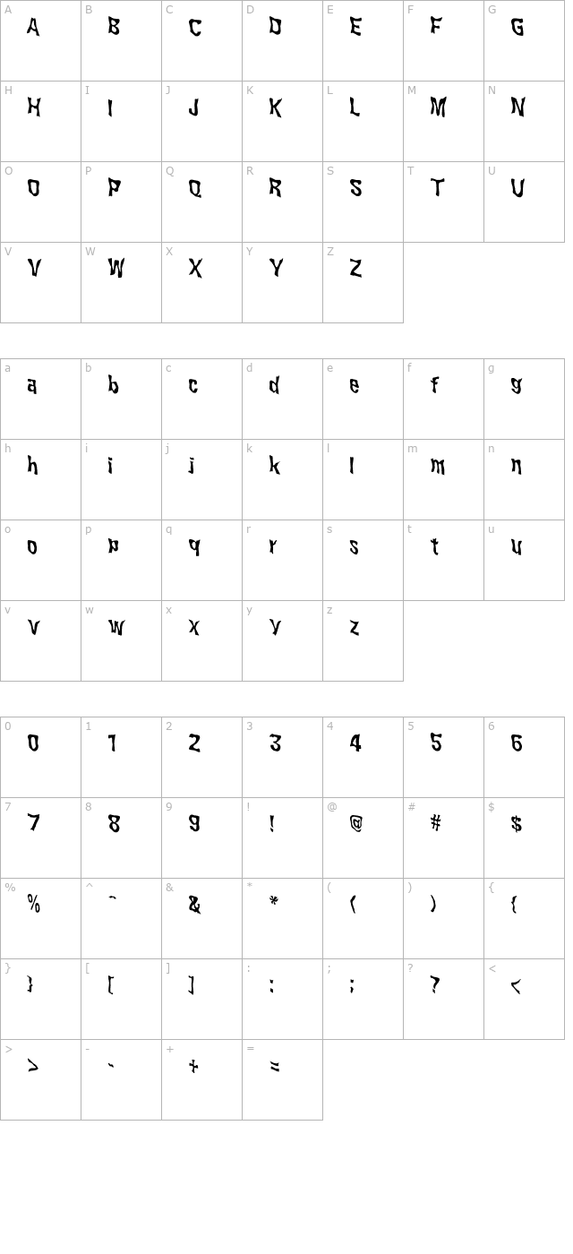 WILD2 Ghixm Normal character map