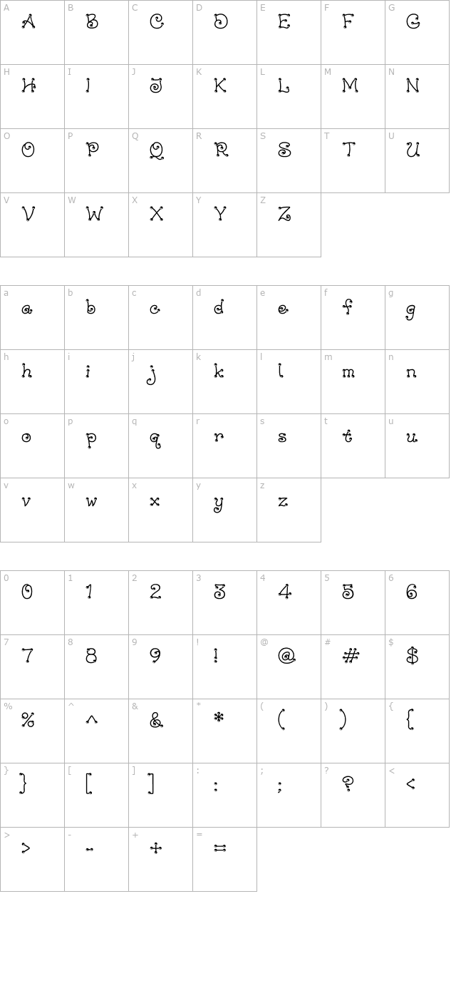 WILD2 Marbles & Strings Normal character map