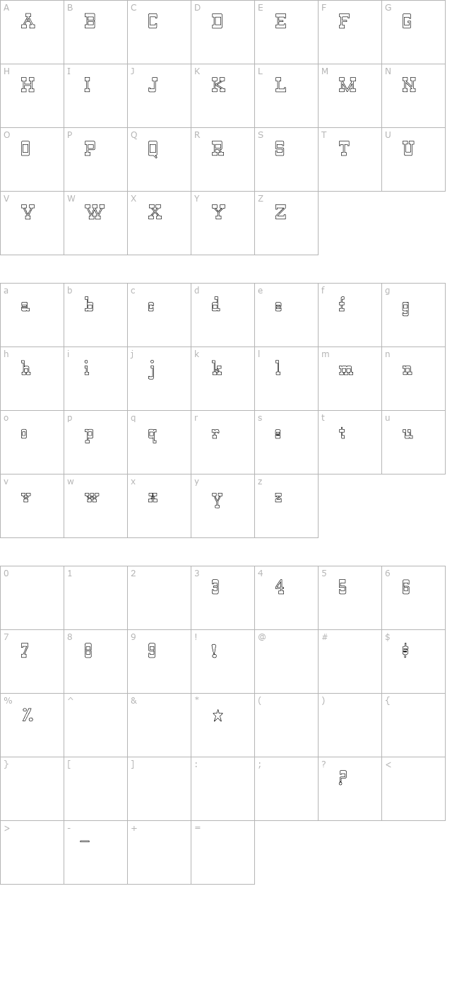 WildWest-Normal Hollow character map