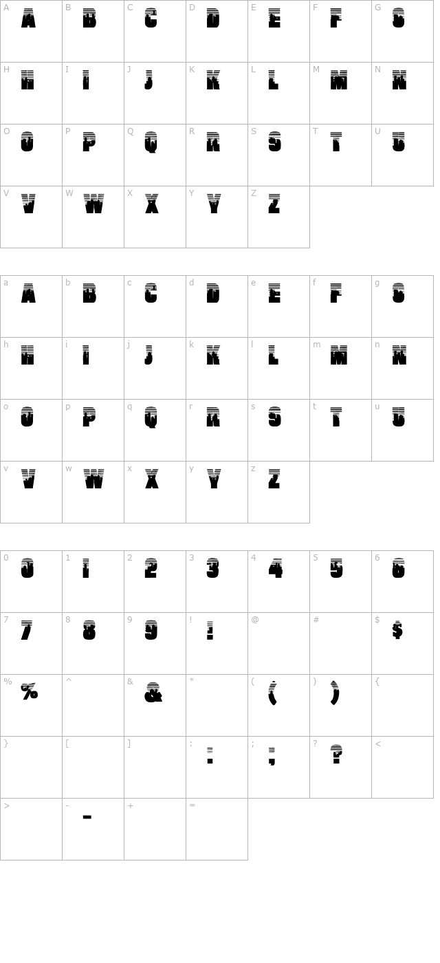 will-wd-bold character map