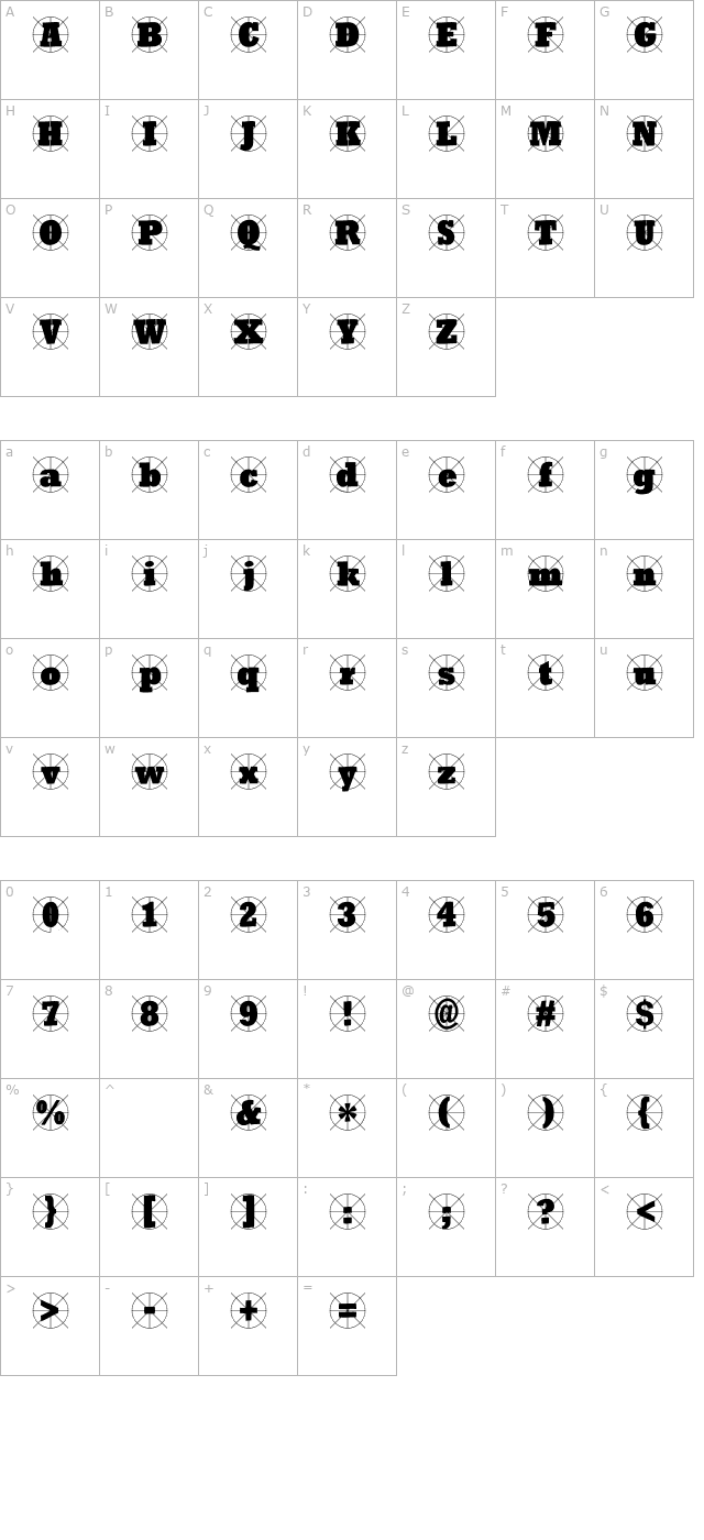 WindyCityCaps character map