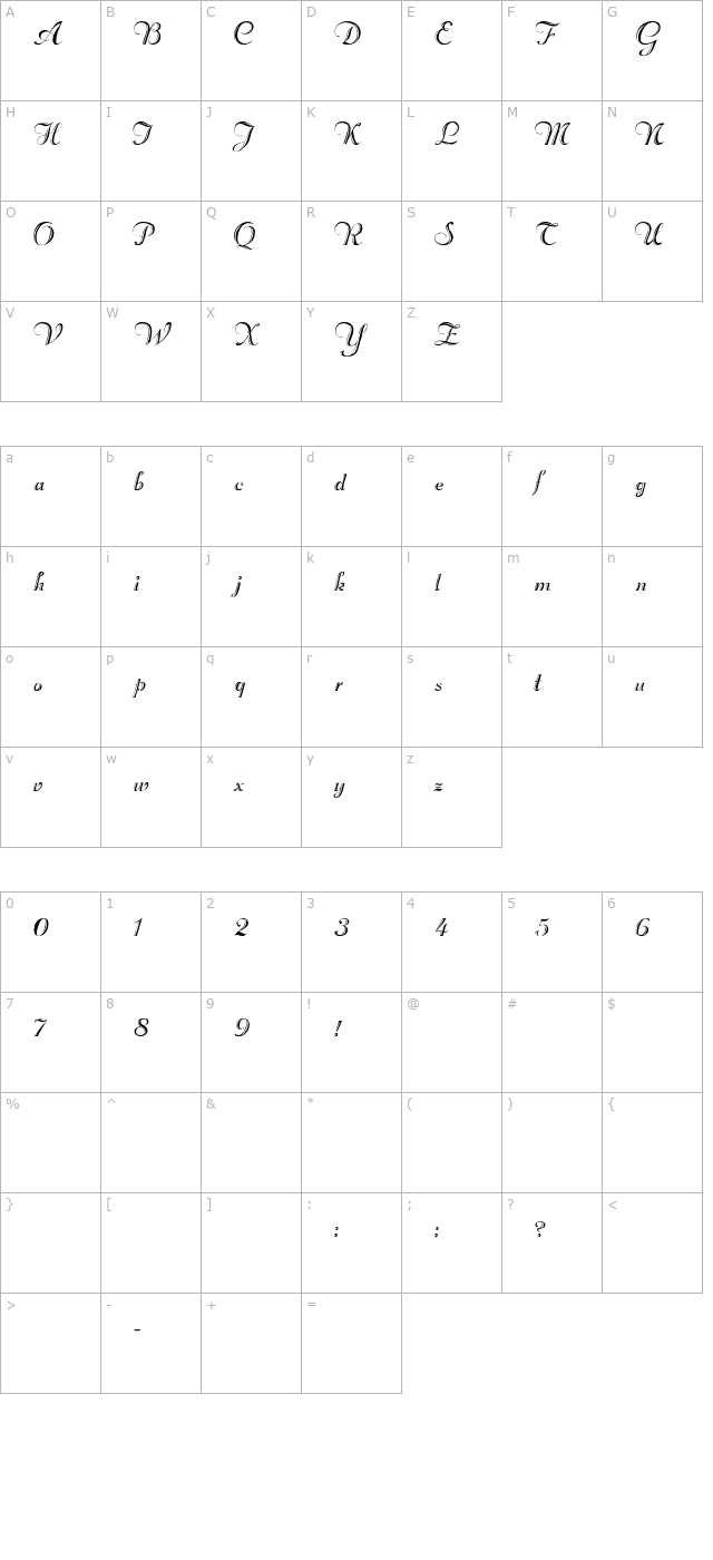 winstonscript character map