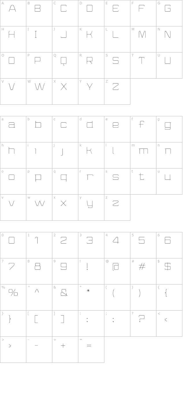 WiredLight character map