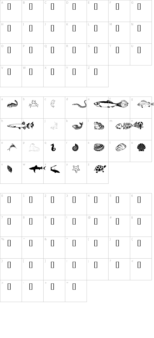 WM Aquatic 1 character map