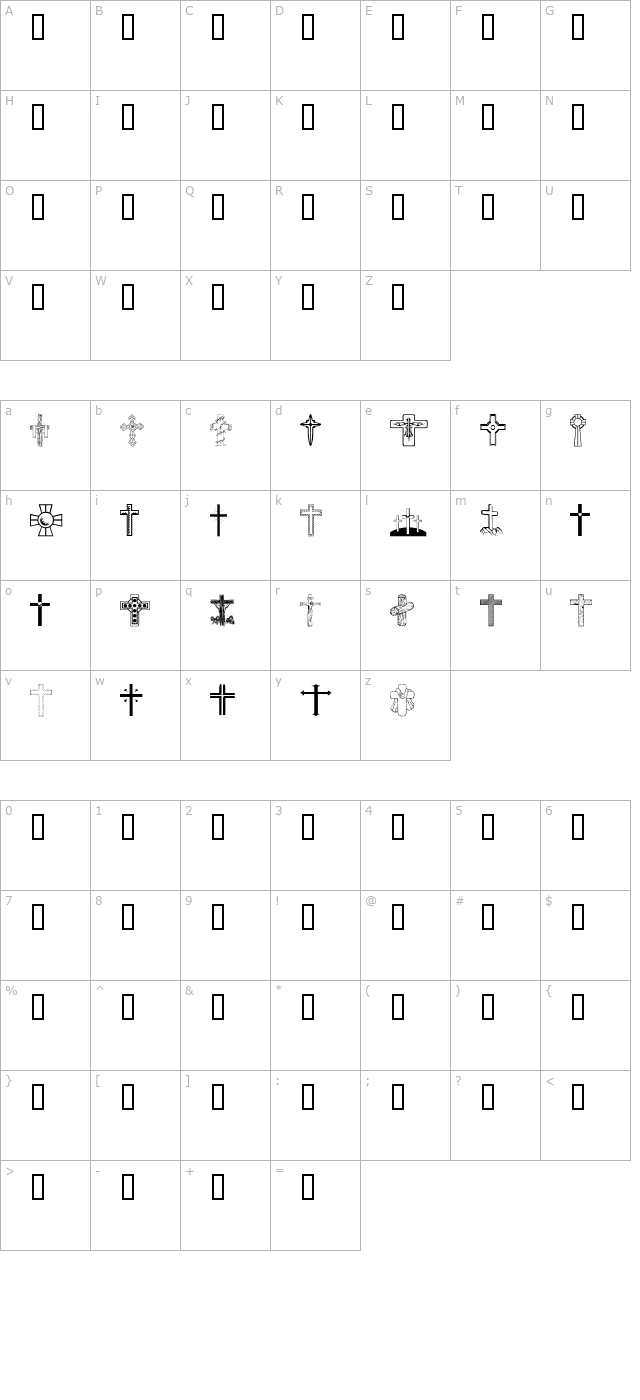WM Crosses 1 character map