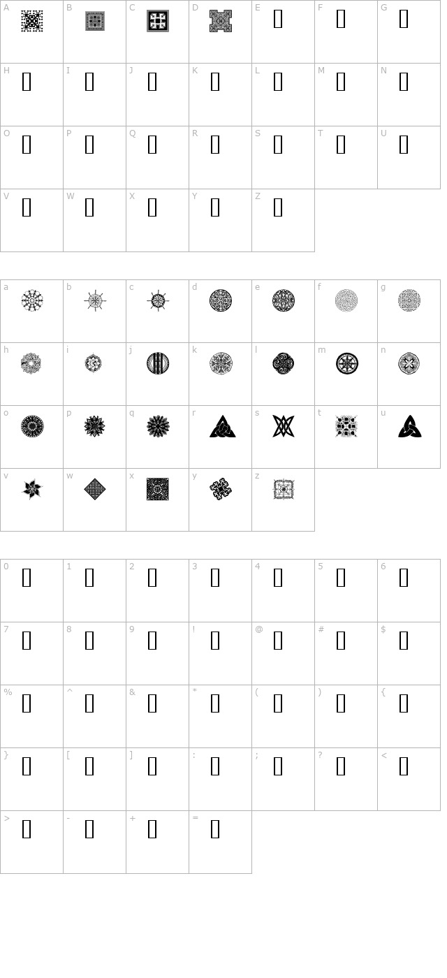 WM Designs 2 character map