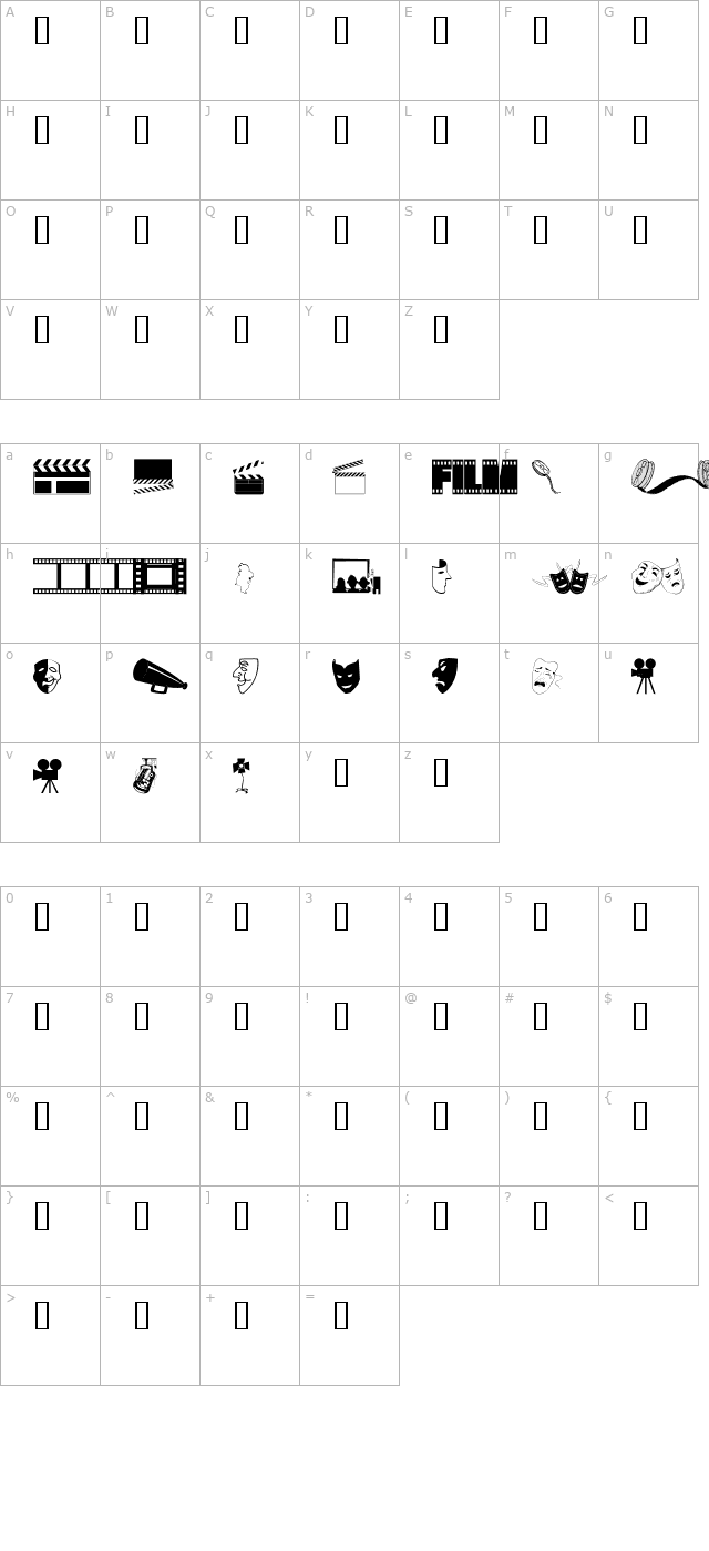 WM Drama 1 character map