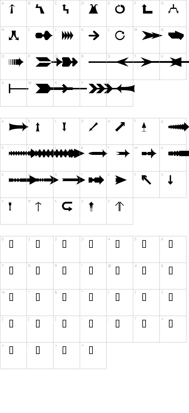 wmarrows1 character map