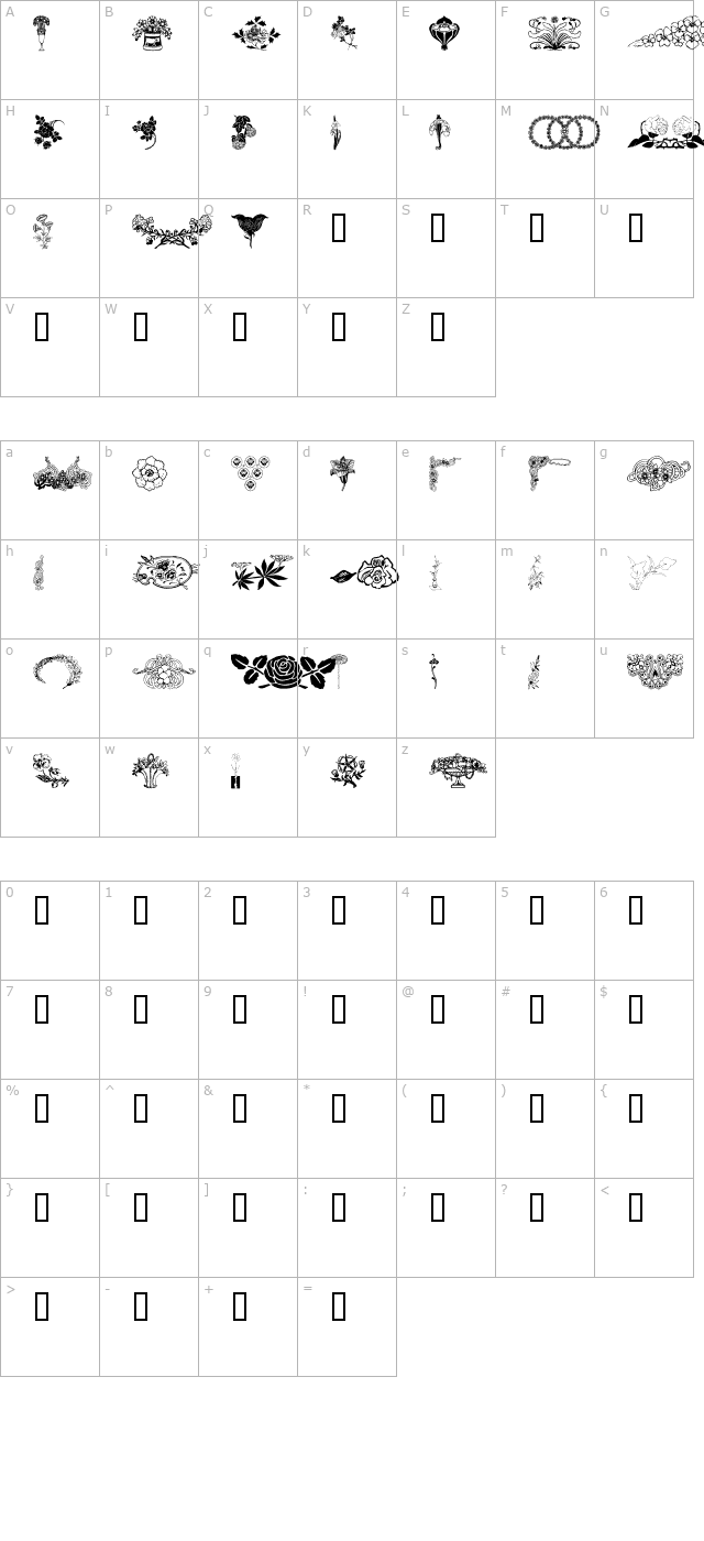 wmflowers3 character map