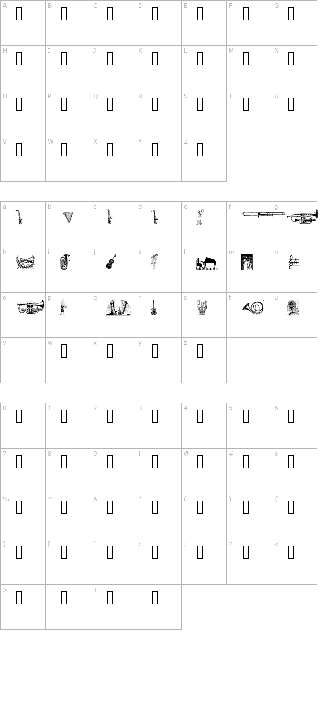 wmmusic2 character map