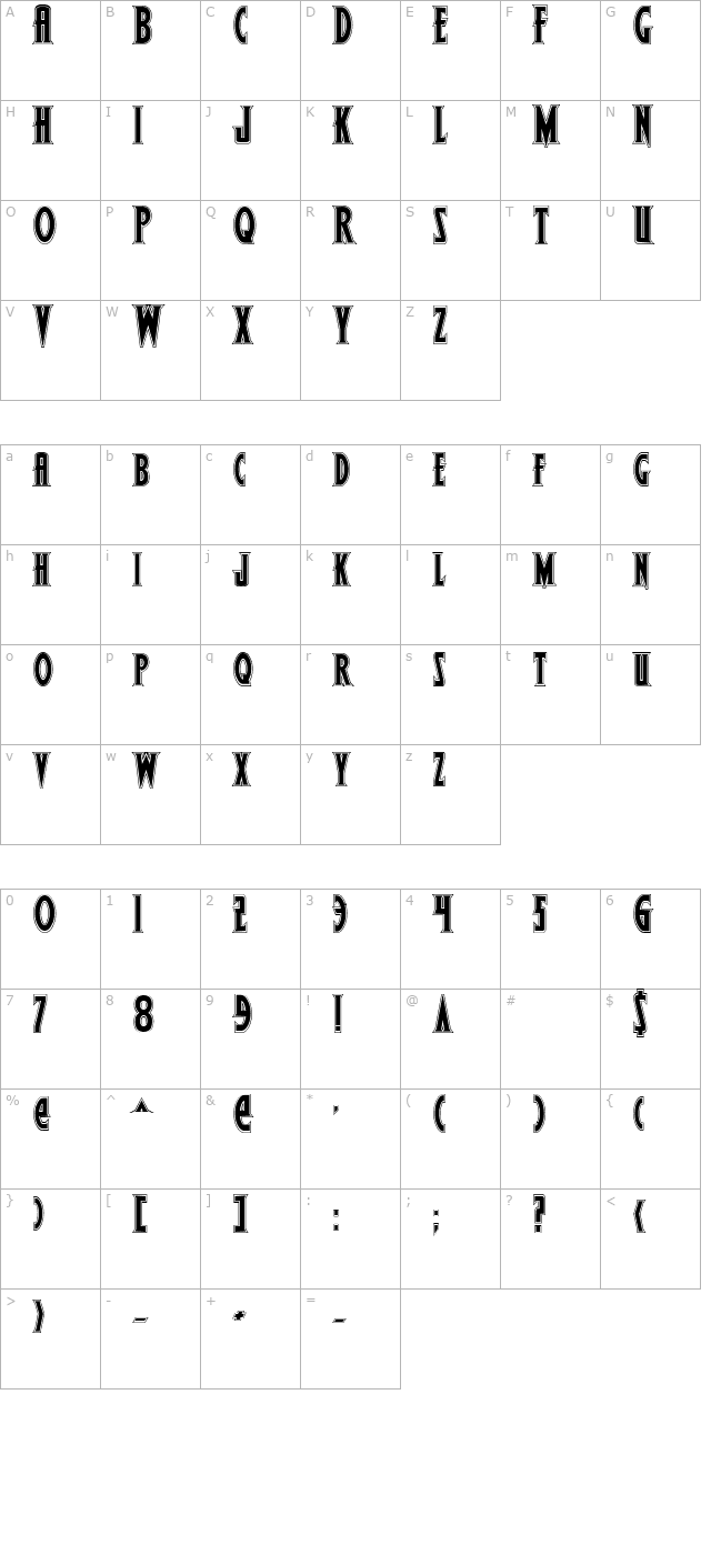 wolfs-bane-bold-pro character map