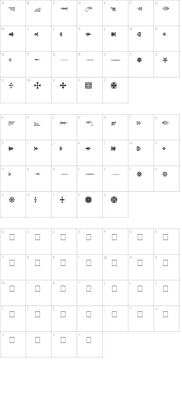 woodcut-ornaments-one-ssi character map