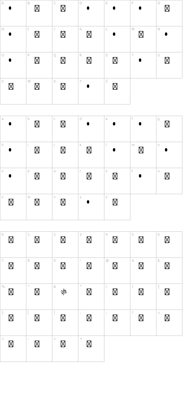 woodtypeornamentsstd character map