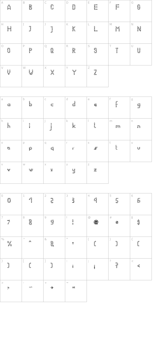 Worm Becker character map