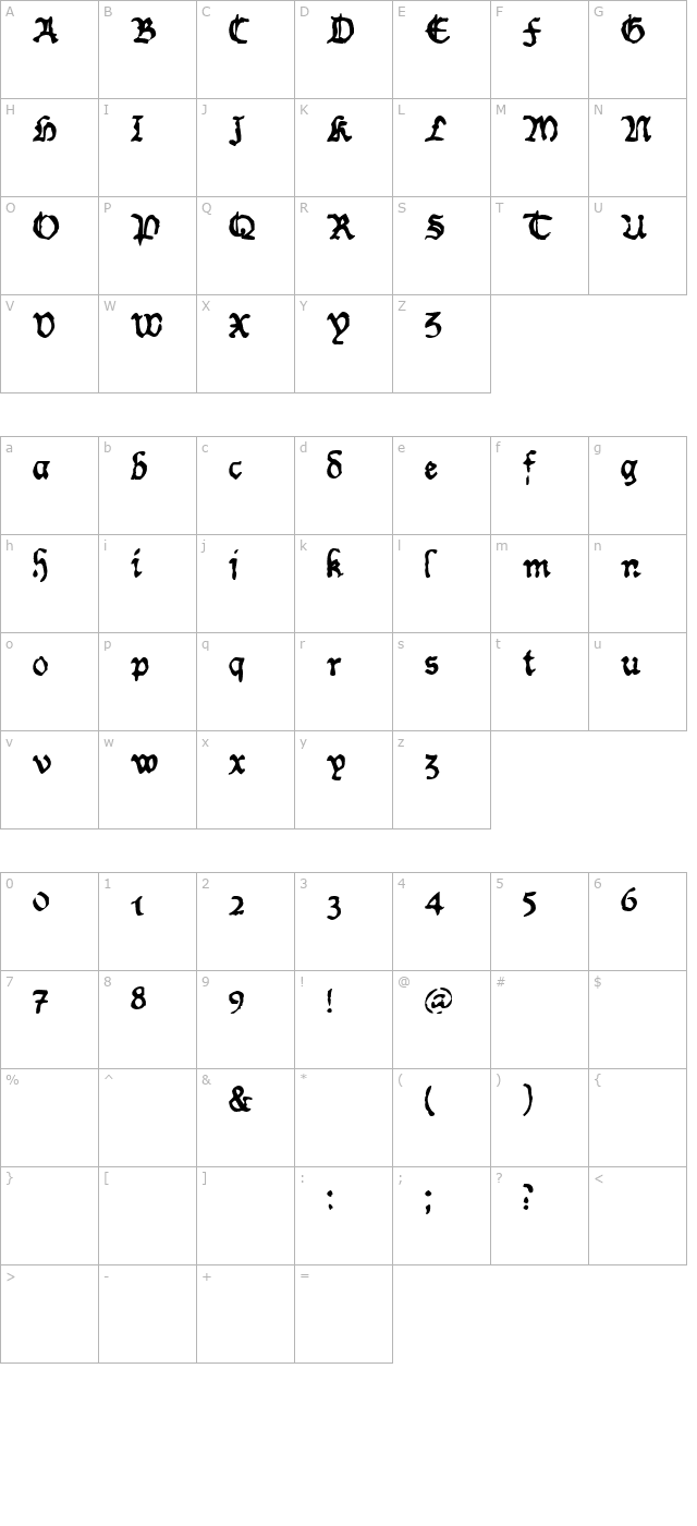 worn-manuscript-rough character map