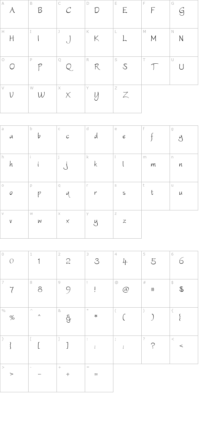 WorstveldSling character map