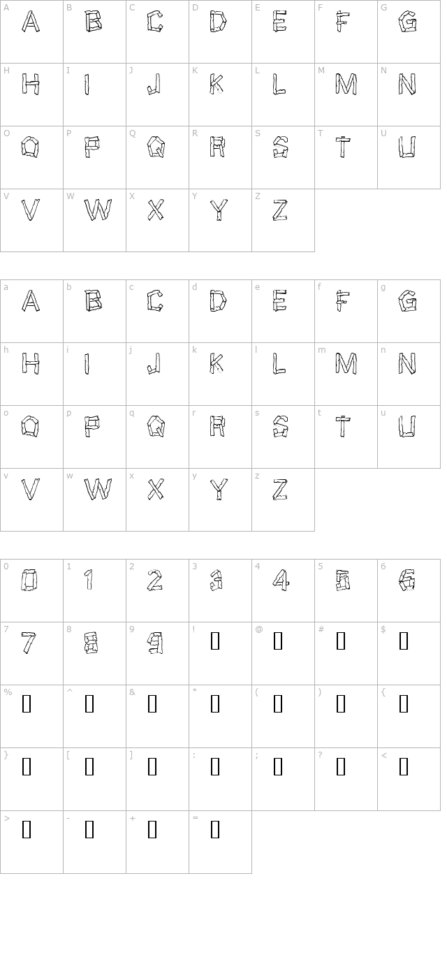 Wreckage character map