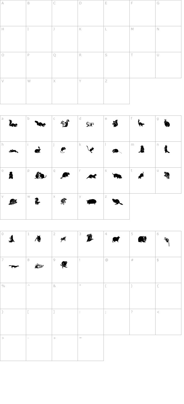 WW Furry Friends character map