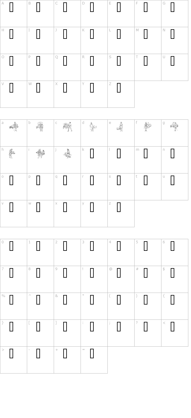 WW1 C character map