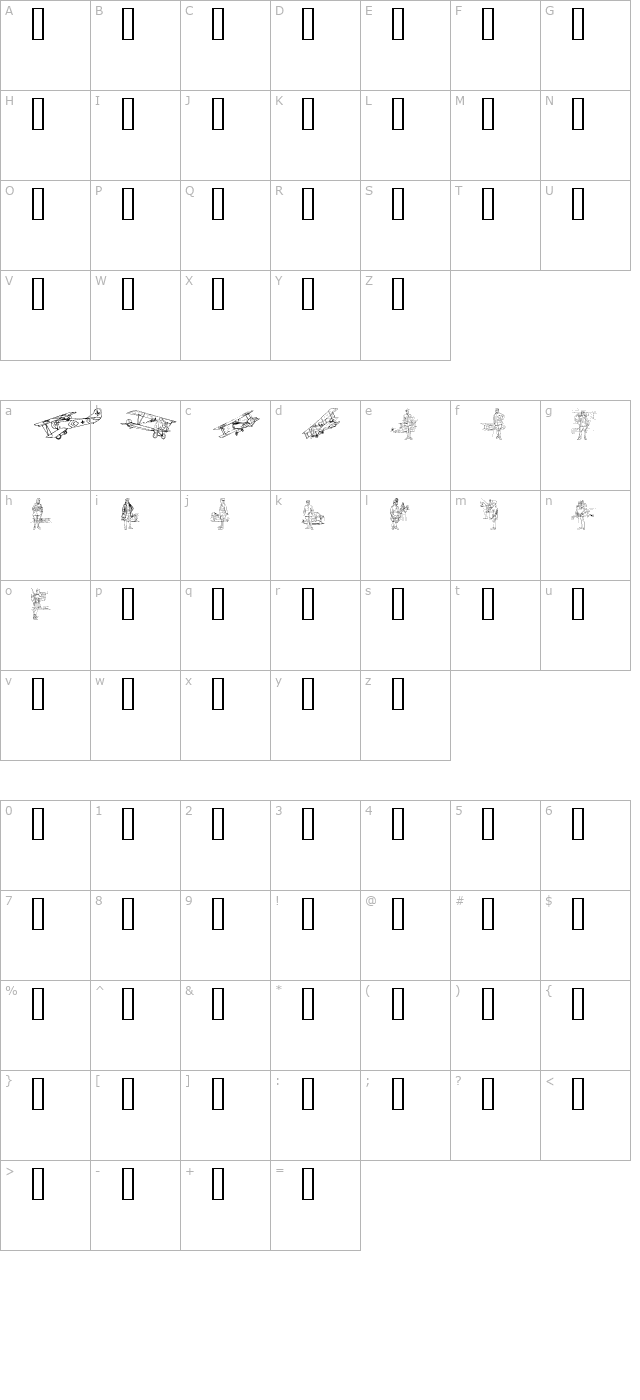 ww1-planes character map