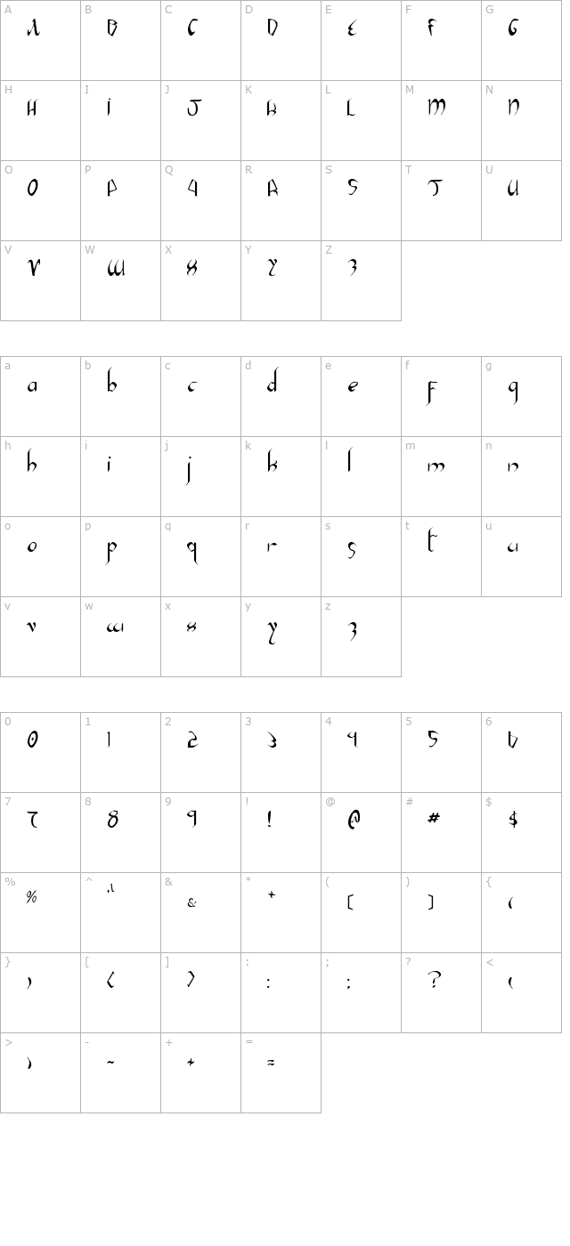 Xaphan 2 character map