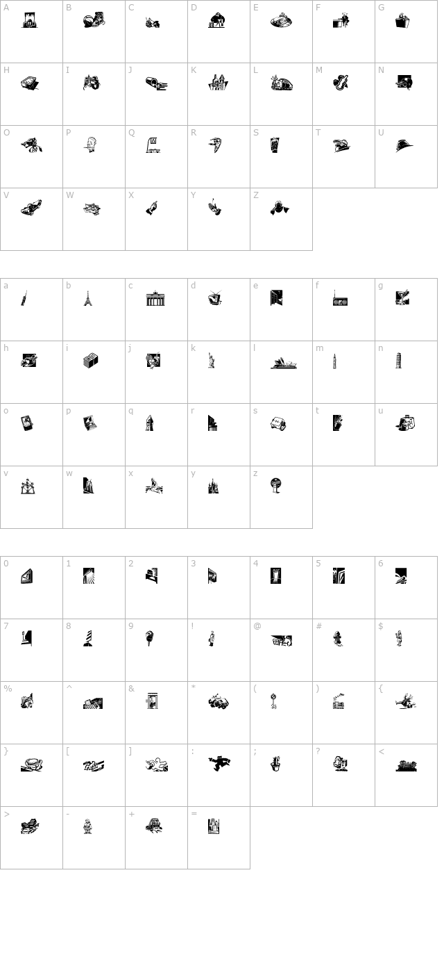 xcitygigs character map