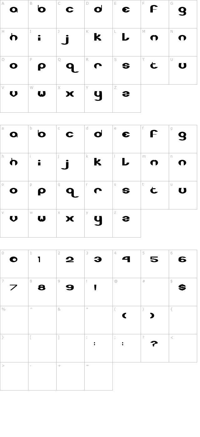 xlr8 character map