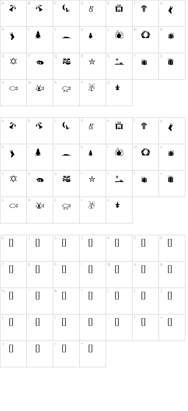 Xmas 97 character map