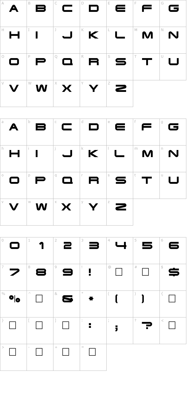 xoireqe character map