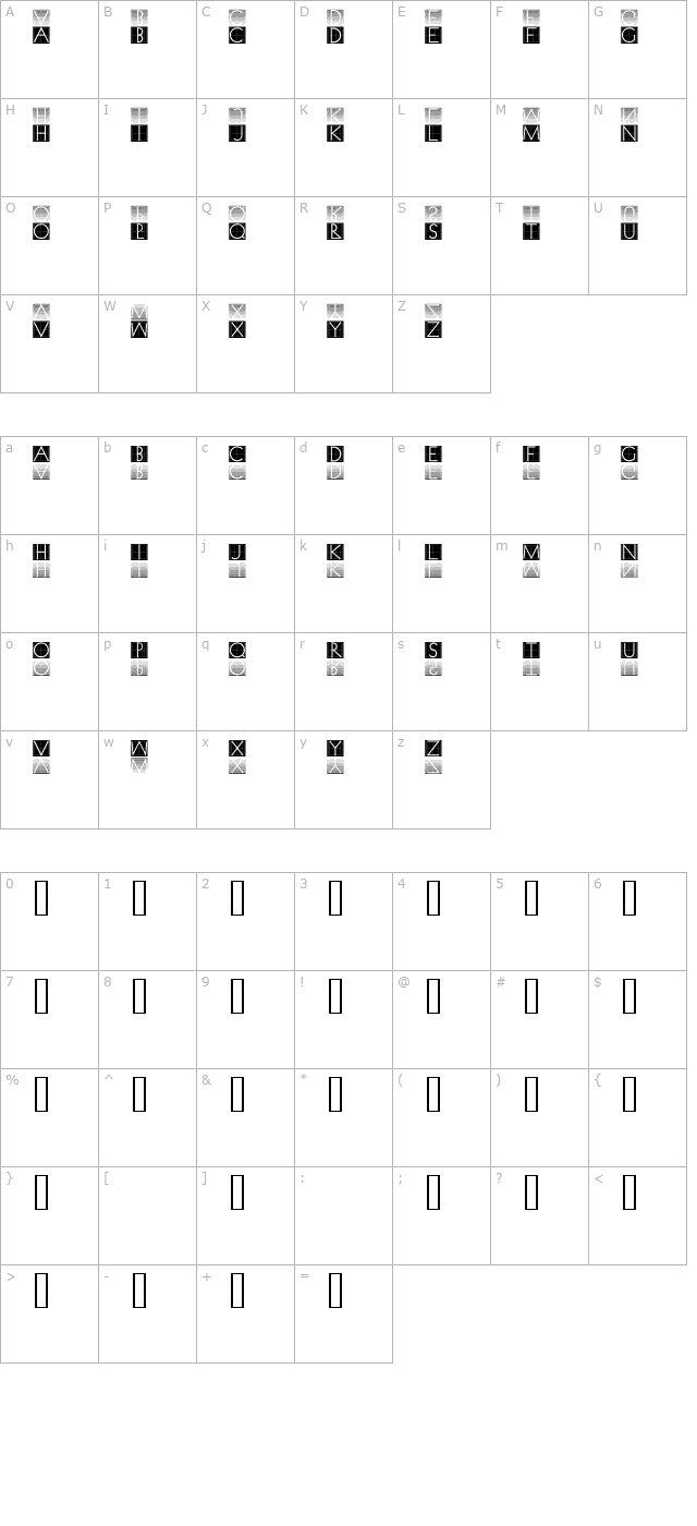 xperimentypo-nr1 character map