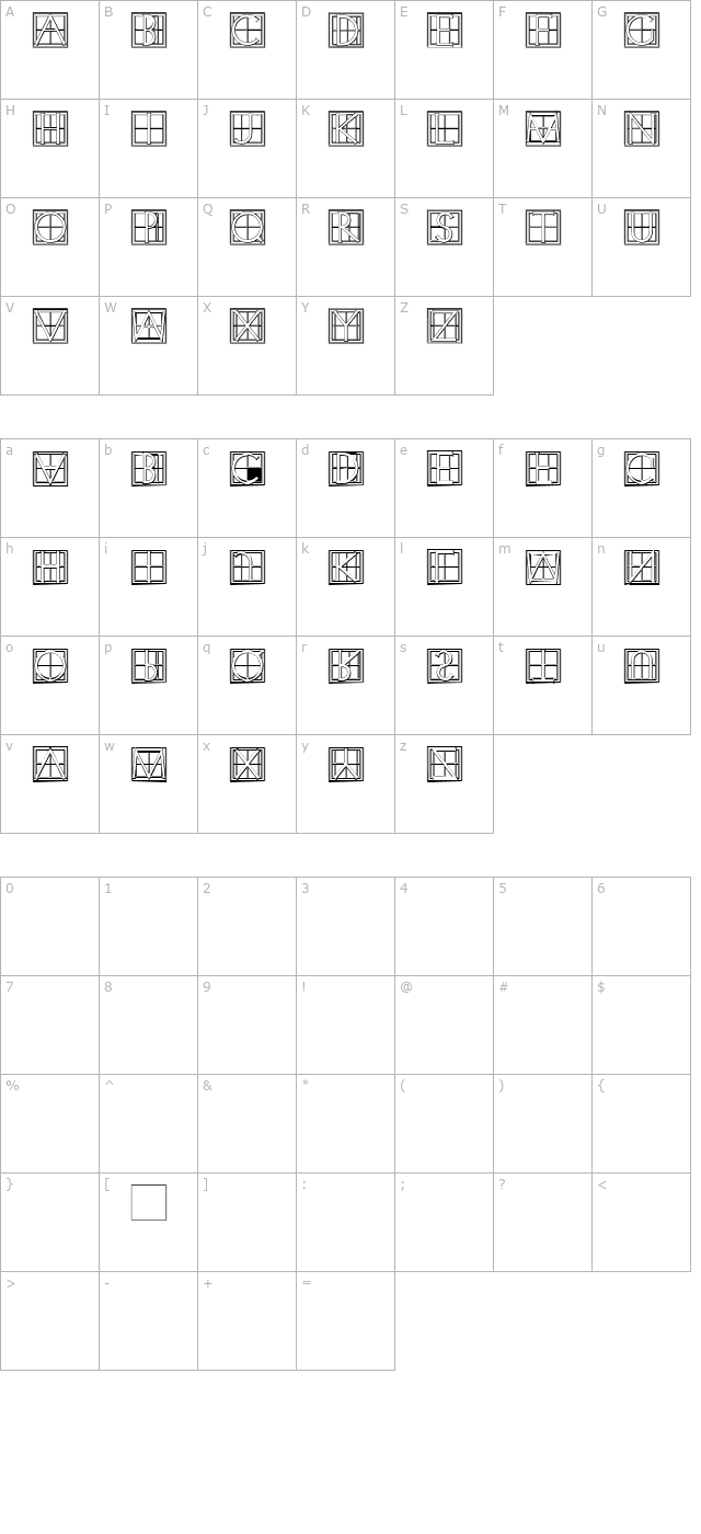 xperimentypothree-c-square character map